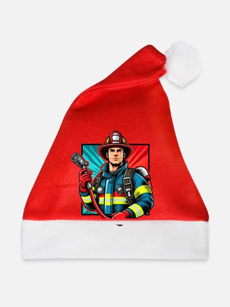 Feuerwehrmann - Weihnachtsmütze - Rot