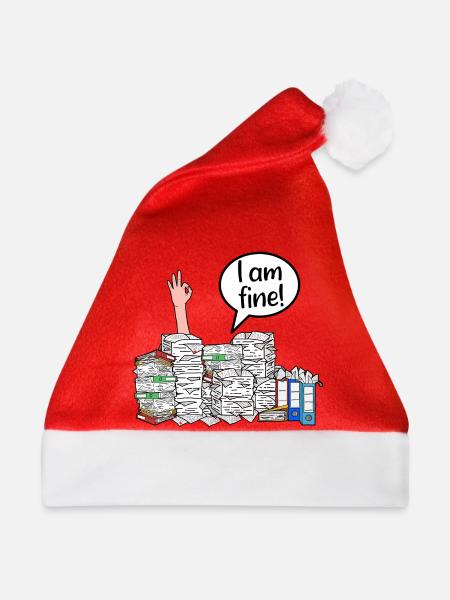 I am fine! - Weihnachtsmütze - Rot