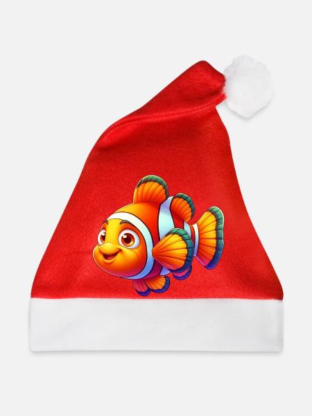Clownfisch - Weihnachtsmütze - Rot