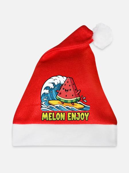 Surfen Wassermelone - Weihnachtsmütze - Rot