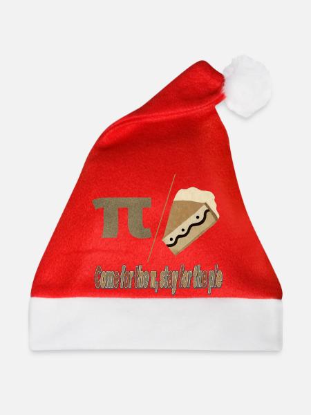 Pi Pie Pun Tee - Weihnachtsmütze - Rot