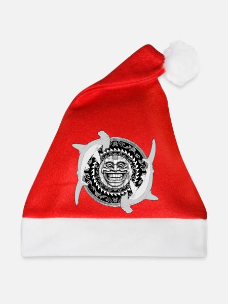Hammerhai Tiki - Weihnachtsmütze - Rot