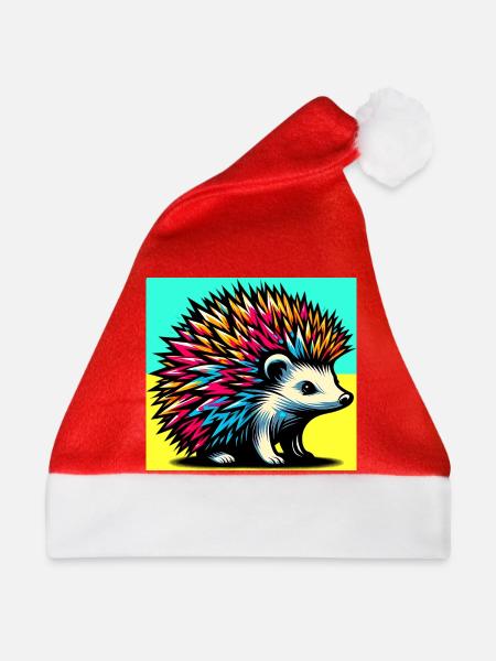 Igel - Weihnachtsmütze - Rot