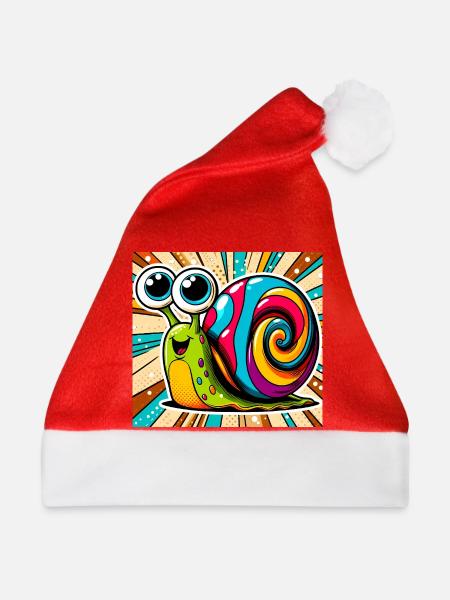 Schnecke - Weihnachtsmütze - Rot
