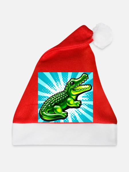 Krokodil - Weihnachtsmütze - Rot