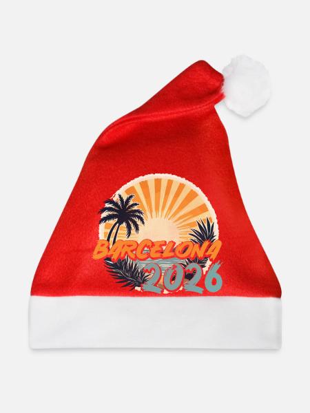 Barcelona 2026 - Weihnachtsmütze - Rot