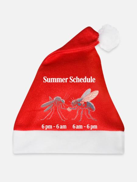 Mücke Fliege Summer Schedule Mückenstich Mücken - Weihnachtsmütze - Rot - Vorne