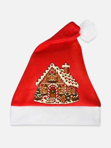 Lebkuchenhaus Winterzauber - Weihnachtsmütze - Rot