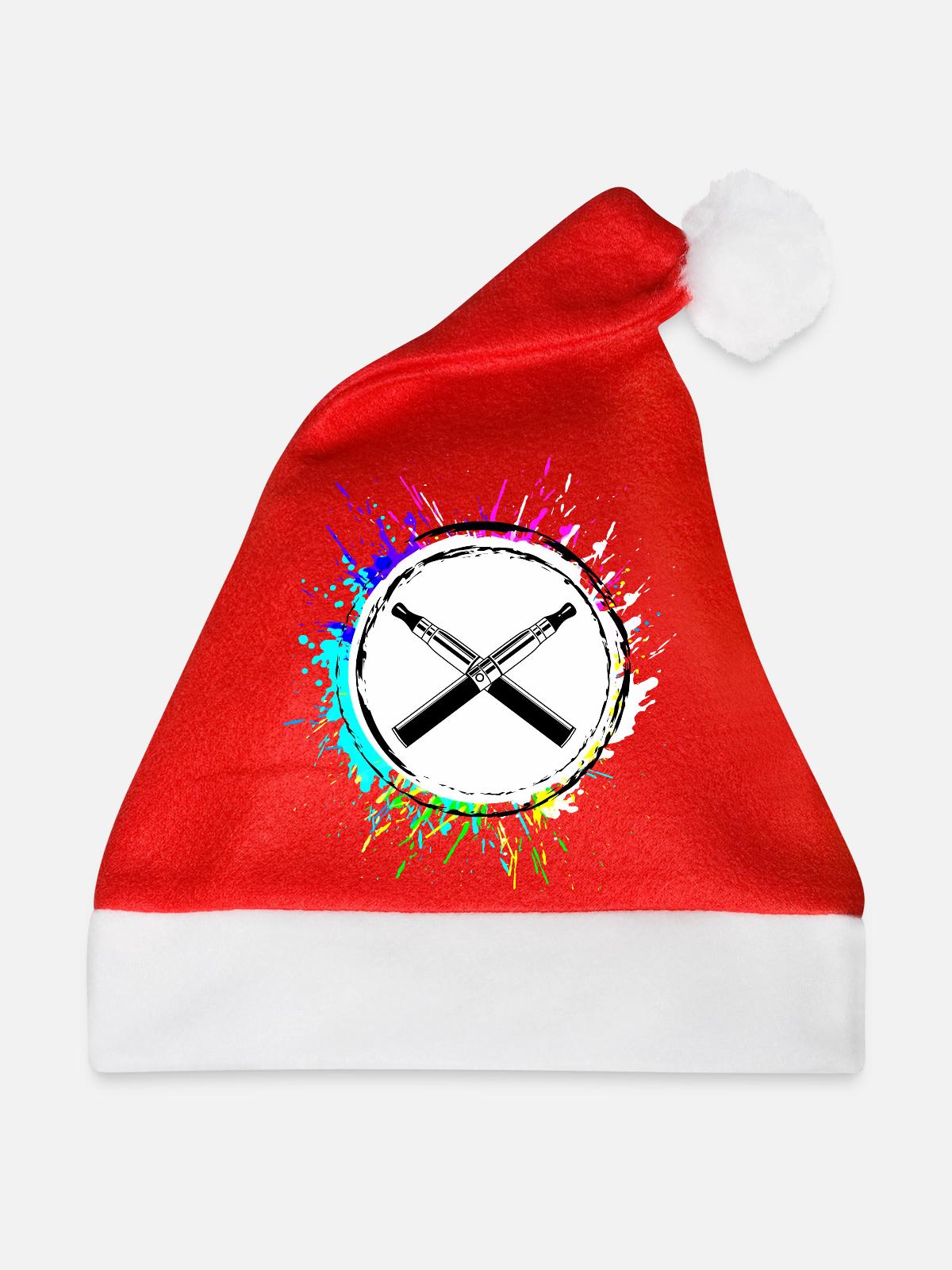E-Zigarette Silhouette - Weihnachtsmütze - Rot - Vorne