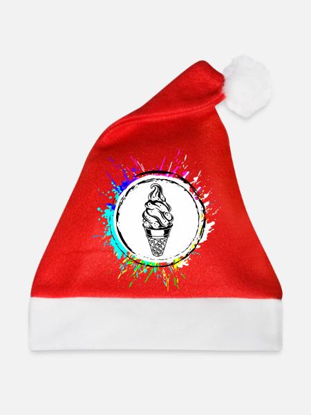 Eis Lecker Icecream - Weihnachtsmütze - Rot - Vorne