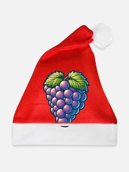 Trauben - Weihnachtsmütze - Rot