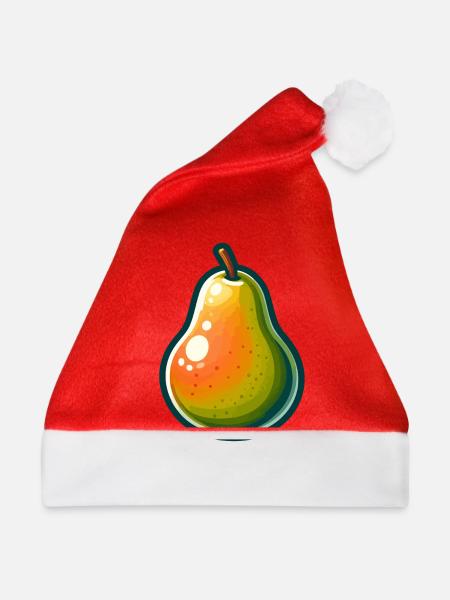 Grüne Birne - Weihnachtsmütze - Rot