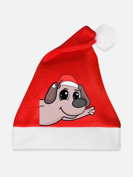 Hund Weihnachten Hunde - Weihnachtsmütze - Rot