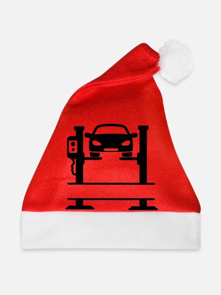 Auto-Garagen-Lift - Weihnachtsmütze - Rot