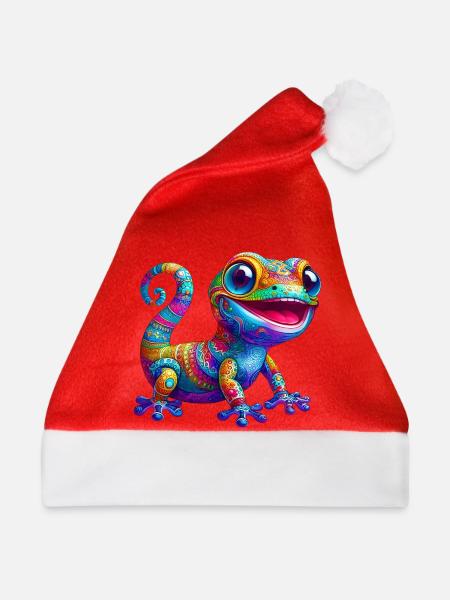 Gecko - Weihnachtsmütze - Rot