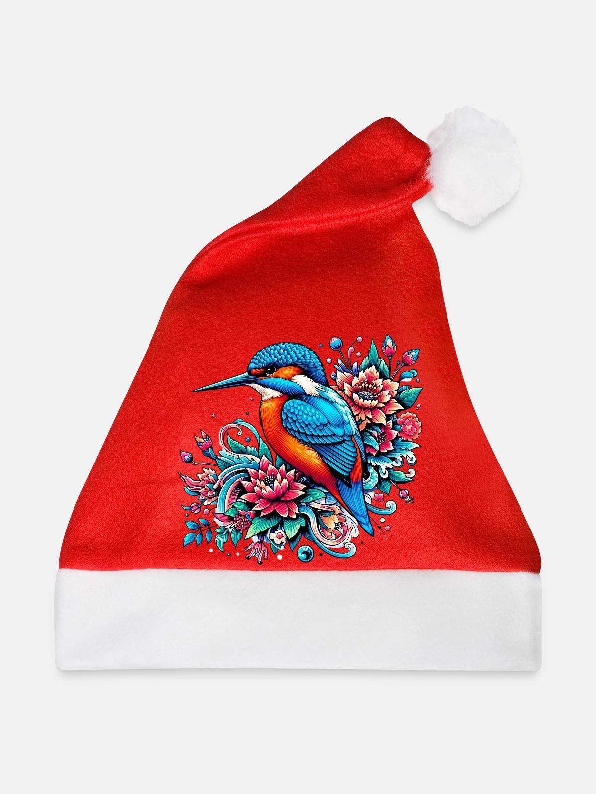 Eisvogel - Weihnachtsmütze - Rot - Vorne