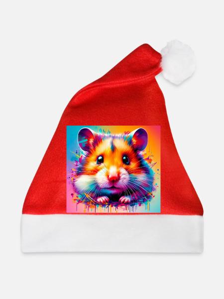 Hamster - Weihnachtsmütze - Rot