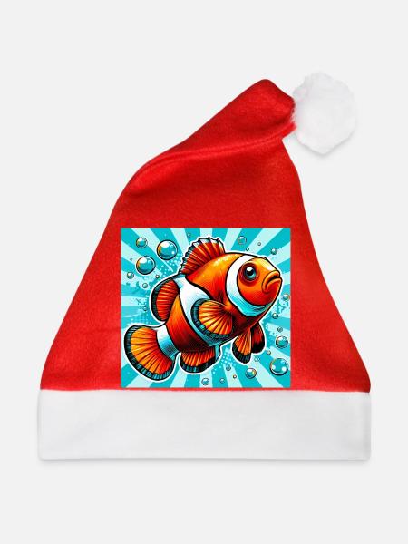Clownfisch - Weihnachtsmütze - Rot