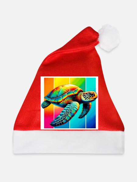 Schildkröte - Weihnachtsmütze - Rot - Vorne