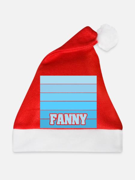 Maedchenname Fanny - Weihnachtsmütze - Rot