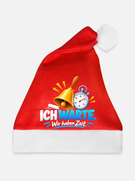 Wartezeit Glockenuhr Design - Weihnachtsmütze - Rot