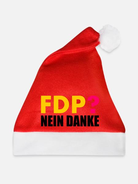 Fdp nein danke - Weihnachtsmütze - Rot