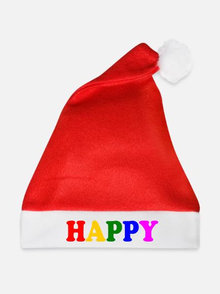 Happy - Weihnachtsmütze - Rot