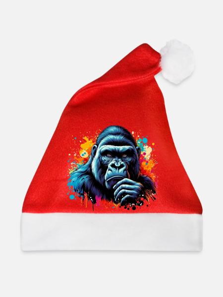 Gorilla - Weihnachtsmütze - Rot