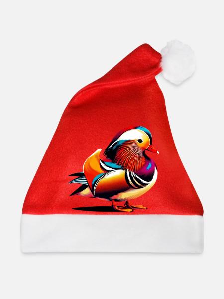 Mandarinente - Weihnachtsmütze - Rot