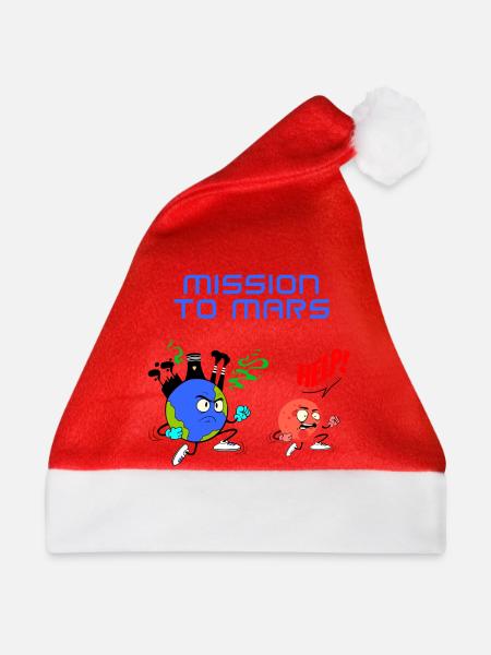 Mission zum Mars - Weihnachtsmütze - Rot