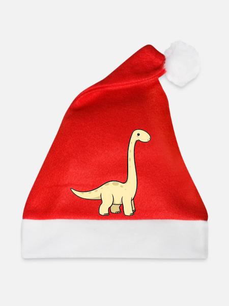 Brachiosaurus Dinosaurier - Weihnachtsmütze - Rot