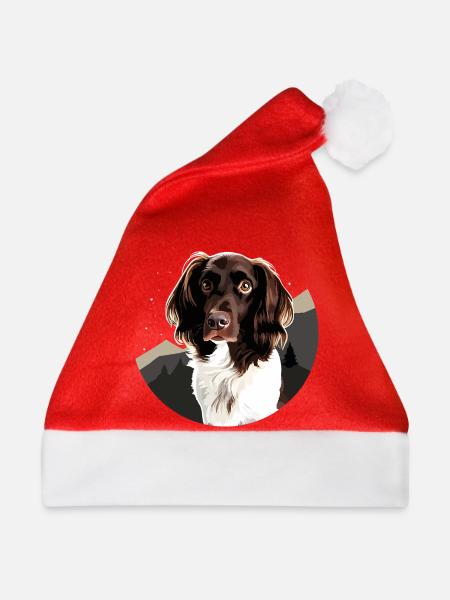 Kleiner Münsterländer Elegantes Hunde-Design - Weihnachtsmütze - Rot