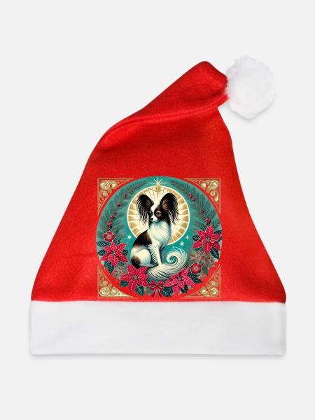 Papillon Halo Weihnachtskreis - Weihnachtsmütze - Rot