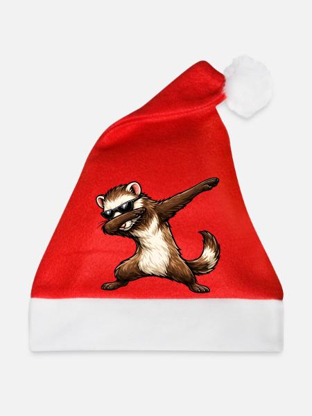 Dabbing Frettchen - Weihnachtsmütze - Rot