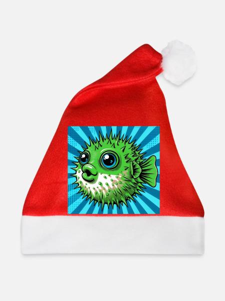 Kugelfisch - Weihnachtsmütze - Rot