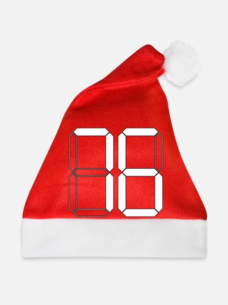 NUMMER 76 Sechsundsiebzig Geschenk Digital - Weihnachtsmütze - Rot