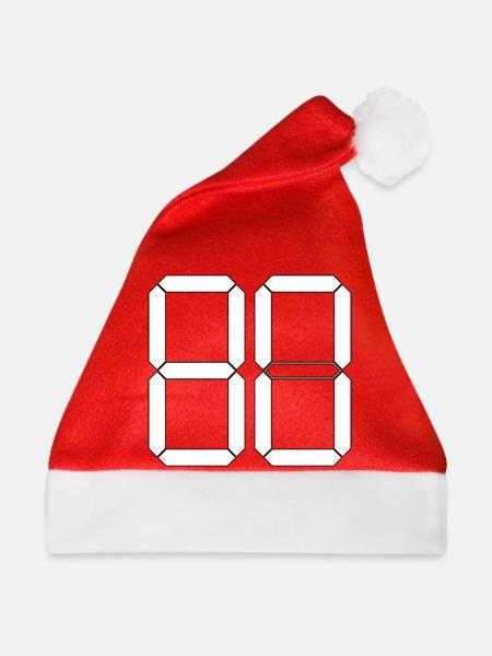 NUMMER 80 Achtzig Geschenk Digital - Weihnachtsmütze - Rot