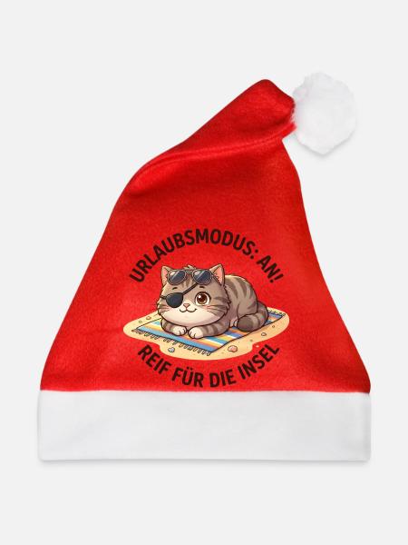 Kater Urlaubsmodus Insel Spruch - Weihnachtsmütze - Rot