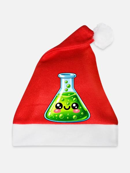 Grüner Blubber im Erlenmeyer - Weihnachtsmütze - Rot