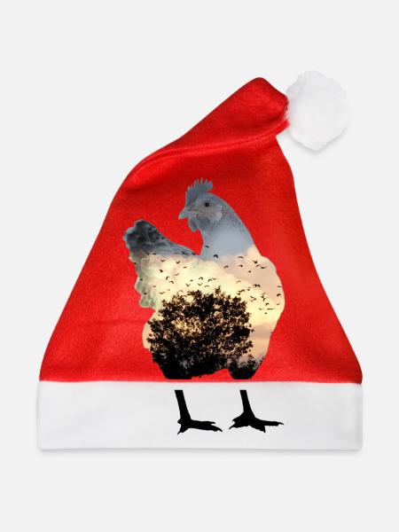 Hühnchen - Weihnachtsmütze - Rot
