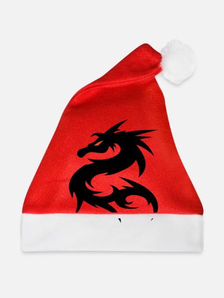 Drache Fantasy Tattoo - Weihnachtsmütze - Rot