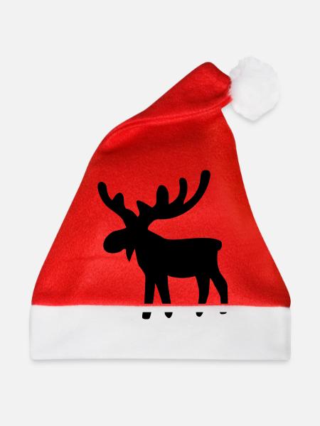 Elch - Weihnachtsmütze - Rot