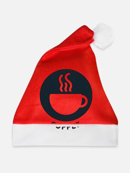Kaffee Morgen Frühstück - Weihnachtsmütze - Rot
