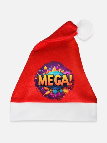 mega Text in 3D - Weihnachtsmütze - Rot