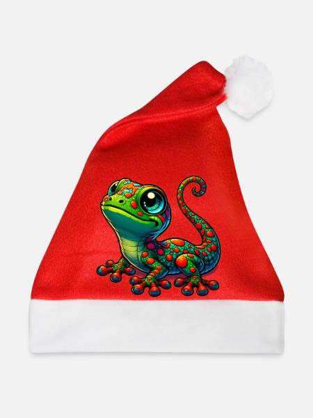 Gecko - Weihnachtsmütze - Rot