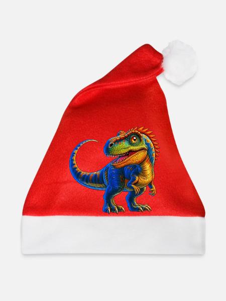 Dinosaurier - Weihnachtsmütze - Rot