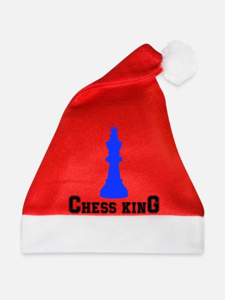 Schach König - Weihnachtsmütze - Rot