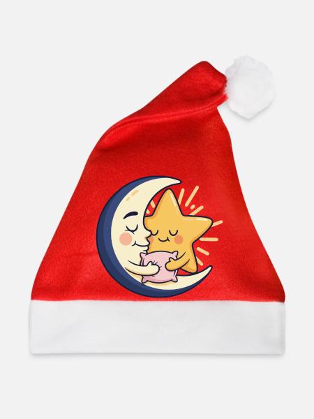 Mond und Stern Kuschelfreund - Weihnachtsmütze - Rot