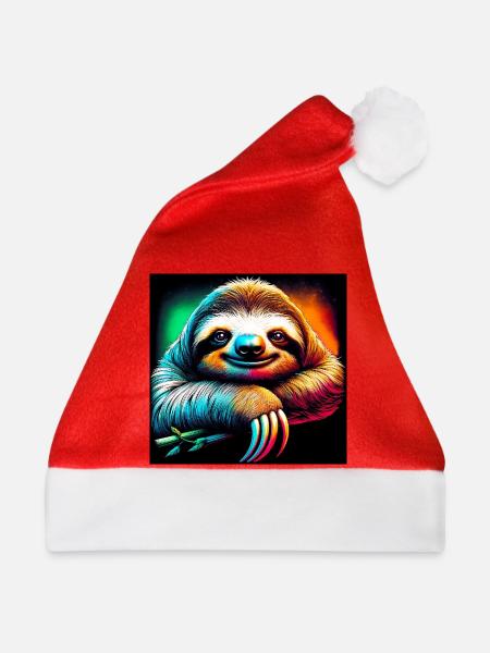 Faultier - Weihnachtsmütze - Rot
