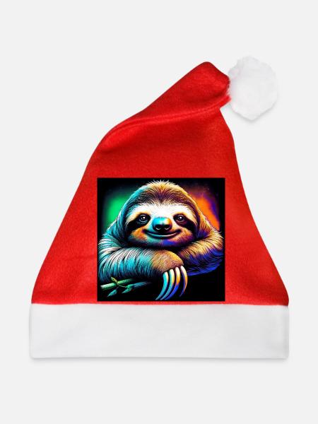 Faultier - Weihnachtsmütze - Rot
